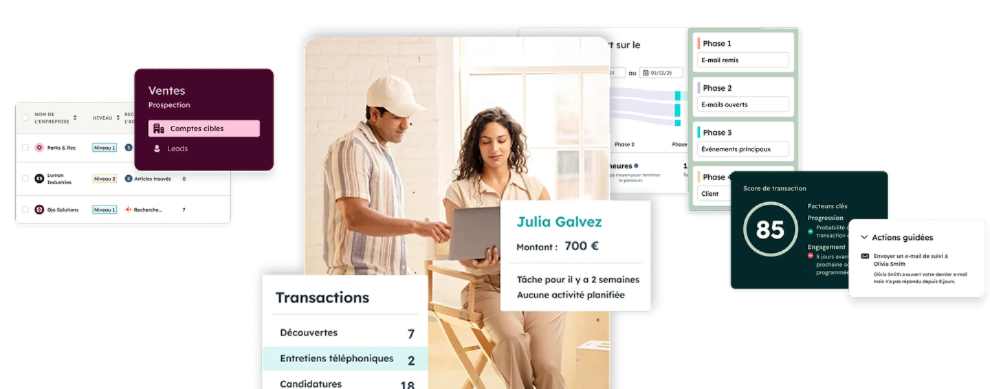 Photos de l'interface du logiciel.